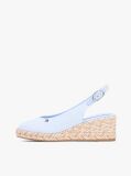 Blue Hemp Slingback Wedge Espadrilles  Women