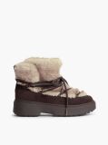 Brown Faux Fur Water Resistant Suede Snow Boots  Women
