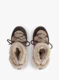Brown Faux Fur Water Resistant Suede Snow Boots  Women