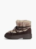 Brown Faux Fur Water Resistant Suede Snow Boots  Women