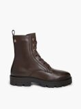 Brown TH Monogram Leather Lace-Up Boots  Women