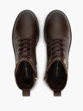 Brown TH Monogram Leather Lace-Up Boots  Women