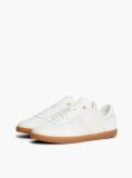 Beige Embossed TH Monogram Leather Sneakers  Women