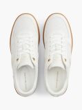 Beige Embossed TH Monogram Leather Sneakers  Women