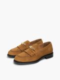 Brown Suede Fringe Horsebit Loafers  Women