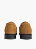 Brown Suede Fringe Horsebit Loafers  Women