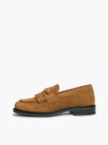 Brown Suede Fringe Horsebit Loafers  Women