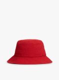 Red Kids' Wavy Flag Seersucker Bucket Hat  Kids Unisex