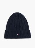 Blue Kids' Flag Embroidery Cable Knit Beanie  Kids Unisex