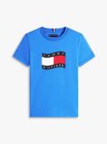 Μπλε T-Shirt Με Κυματιστή Σημαία Και Κλασική Λαιμόκοψη  Αγόρια