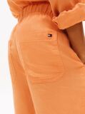 Orange Linen Blend Relaxed Shorts  Boys