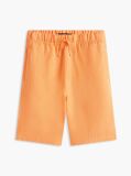 Orange Linen Blend Relaxed Shorts  Boys
