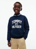 Blue Logo Sueded Crew Neck Sweatshirt  Boys