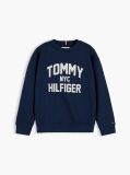 Blue Logo Sueded Crew Neck Sweatshirt  Boys