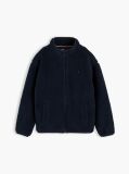 Μπλε Φούτερ Fleece Με Φερμουάρ Και Πίσω Σημαία  Αγόρια