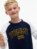 Blue Colour-Blocked Varsity Logo T-Shirt  Boys