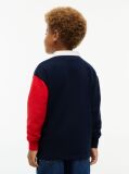 Multi Rugby Stripe Long Sleeve Polo Shirt  Boys