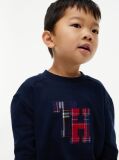 Blue Tommy Tartan Interlock Long Sleeve T-Shirt  Boys