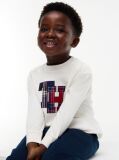 White Tommy Tartan Interlock Long Sleeve T-Shirt  Boys