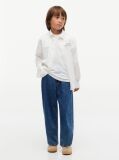 White Regular Fit Logo Embroidery Oxford Shirt  Boys