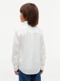 White Regular Fit Logo Embroidery Oxford Shirt  Boys