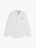 White Regular Fit Logo Embroidery Oxford Shirt  Boys