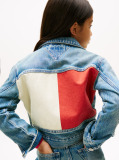 Μπλε Denim Τζάκετ Με Σημαιάκι  Κορίτσια