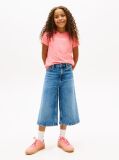 Pink Logo Embroidery Slim Vintage Jersey T-Shirt  Girls