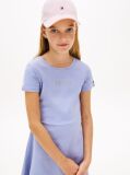 Purple Essential Logo Slim Skater Dress  Girls