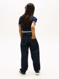 Blue Logo Embroidery Short Sleeve Polo Cardigan  Girls