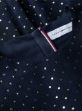 Blue Metallic Polka Dot Tiered Dress  Girls