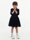 Blue Polka Dot Tulle Fit And Flare Dress  Girls