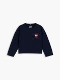 Blue Heart Logo Slim Long Sleeve T-Shirt  Girls