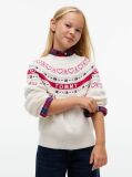 Beige Intarsia Fair Isle Relaxed Jumper  Girls