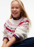 Beige Intarsia Fair Isle Relaxed Jumper  Girls