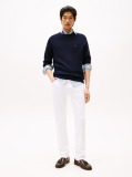 Blue Crew Neck Flag Embroidery Jumper  Men