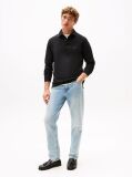 Black 1985 TH Flex Regular Fit Long Sleeve Polo  Men
