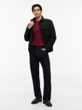 Red Slim Interlock Long Sleeve T-Shirt  Men
