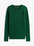 Green Classics Cable Knit Relaxed Fit Jumper  Men
