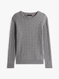 Grey Classics Cable Knit Relaxed Fit Jumper  Men