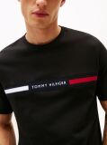 Black Crew Neck Logo Panel T-Shirt  Men