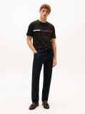Black Crew Neck Logo Panel T-Shirt  Men