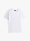 Άσπρο T-Shirt Με Κλασική Λαιμόκοψη Και Κεντητό Σημαιάκι  Άνδρες