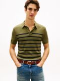 Green Regular Fit Knit Polo Shirt  Men