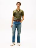 Green Regular Fit Knit Polo Shirt  Men