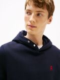 Blue Contrast TH Monogram Embroidery Hoody  Men