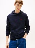 Blue Contrast TH Monogram Embroidery Hoody  Men