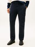 Blue Denton Straight Leg Twill Cargo Trousers  Men