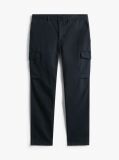Blue Denton Straight Leg Twill Cargo Trousers  Men