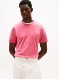 Pink Flag Embroidery T-Shirt  Men
